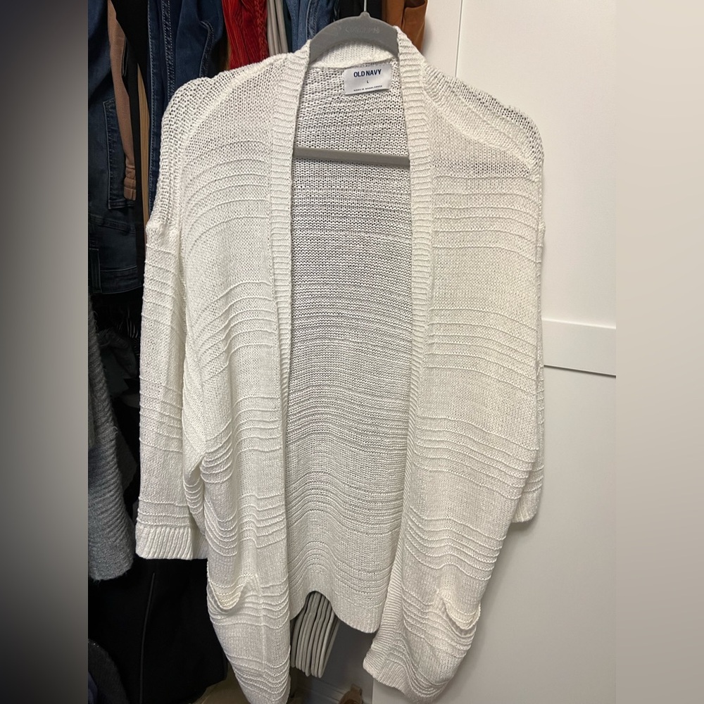 White Old Navy oversized cardigan - Size Large